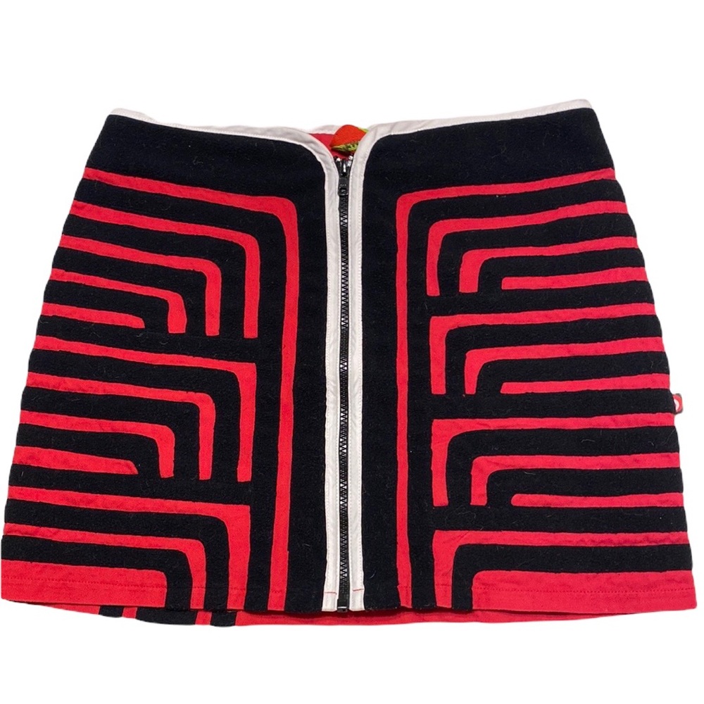 vintage textured mini skirt
